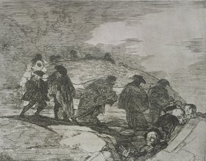 Yolu bilmiyorlar, 'Savaşın Felaketleri'nin 70. levhası by Francisco Jose de Goya y Lucientes