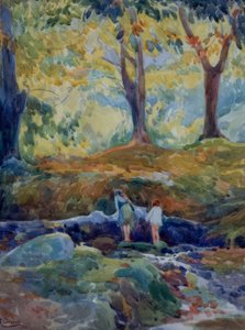 BOSQUE-ACUARELA. Sanatçı: FRANCISCO LLORENS DIAZ. Yer: ÖZEL KOLEKSİYON, MADRİD, İSPANYA by Francisco Llorens Diaz