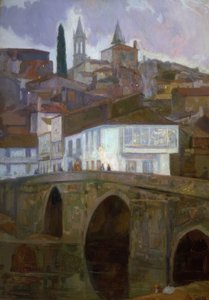 IŞIK ARASI (BETANZOS) –YAĞ / TUVAL – 1918–90X62 CM– by Francisco Llorens Diaz