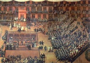 Auto de Fe, Plaza Mayor, Madrid, 30 Haziran 1680 (detay)