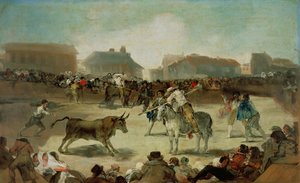 Bir Köy Boğa Güreşi by Francisco de Goya