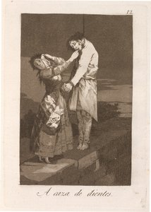 A caza de dientes (Diş Avı) by Francisco de Goya