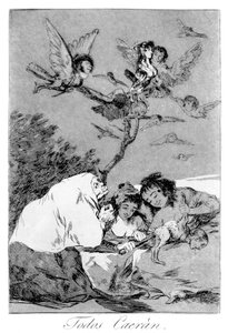 Hepsi düşecek, 1799 by Francisco de Goya