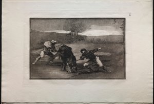 Boğa Güreşi: Yaya Avlanmanın Başka Bir Yolu, 1876. by Francisco de Goya