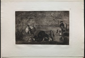 Boğa Güreşi: Köpek Boğayı Serbest Bırakır, 1876. by Francisco de Goya