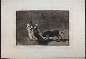 Boğa Güreşi: Moors, Burnous ile Boğayı Çağırarak Ringde Farklı Bir Oyun Oynar by Francisco de Goya