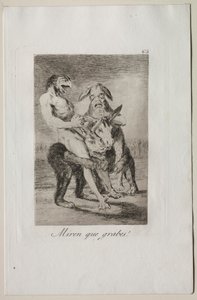 Kaprisler: Bak ne kadar ciddiler! by Francisco de Goya