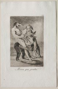 Kaprisler: Bakın Ne Kadar Ciddiler!. by Francisco de Goya