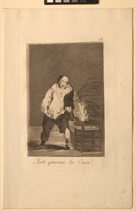 Caprichos: Ve Evi Yanıyor.. by Francisco de Goya