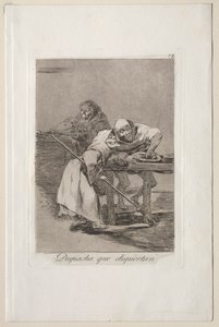 Caprichos: Çabuk Olun Uyanıyorlar. by Francisco de Goya