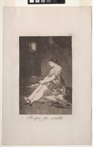 Caprichos: Çünkü Duyarlıydı. by Francisco de Goya