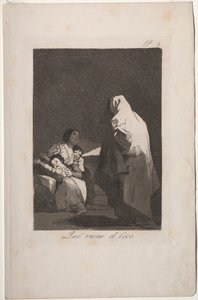 Caprichos: İşte Bogieman Geliyor. by Francisco de Goya