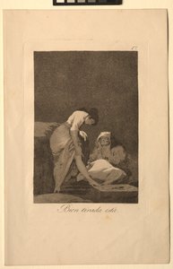 Caprichos: Güzel Esnemiştir. by Francisco de Goya