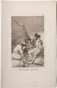 Caprichos: Delikanlılar Hazırlanıyor. by Francisco de Goya