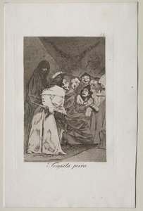Caprichos: Yut onu, Köpek! by Francisco de Goya
