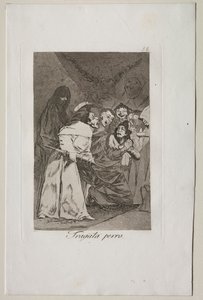 Caprichos: Yut onu, Köpek!. by Francisco de Goya