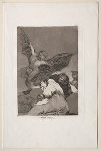 Caprichos: Masal Taşıyıcılar-Rüzgar Patlamaları by Francisco de Goya