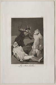 Caprichos: Şinşillalar. by Francisco de Goya