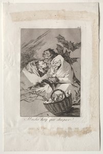 Caprichos: Emecek Çok Şey Var, 1799. by Francisco de Goya