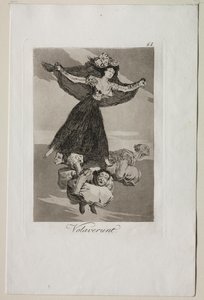 Caprichos: Uçmuşlar. by Francisco de Goya