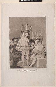 Caprichos: Zaten Yerleri Var (yani altta) by Francisco de Goya