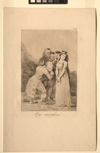 Caprichos: Ne Fedakarlık!. by Francisco de Goya