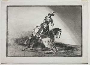 Charles V Valladolid'de Ringde Boğa Mızraklamak by Francisco de Goya