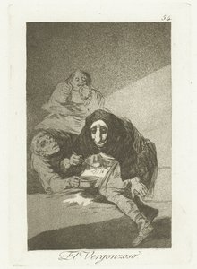schaamtevolle tarafından Utanç verici (nesne üzerindeki başlık) Los Caprichos (dizi adı) by Francisco de Goya