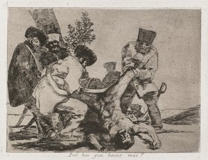 Savaşın Felaketleri: Pl. 33, Daha ne yapılabilir, 1810-1813. by Francisco de Goya