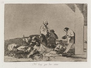 Savaşın Felaketleri: Pl. 58, Bağırmanın faydası yok, 1810-1813. by Francisco de Goya