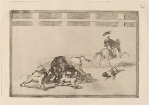 Echan perros al toro (Boğada Köpekleri Gevşetirler) by Francisco de Goya