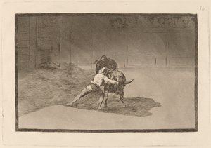 Ünlü Martincho, banderillas al quiebro by Francisco de Goya