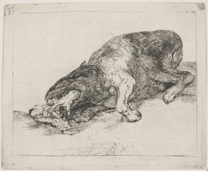 Vahşi bir canavar (81) by Francisco de Goya
