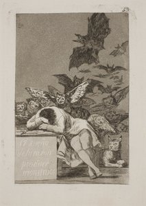Aklın uykusu canavarları besler by Francisco de Goya