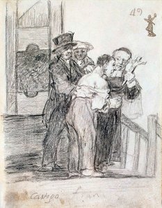 Fransız Cezası, 1824 ve 1828 yılları arasında. by Francisco de Goya