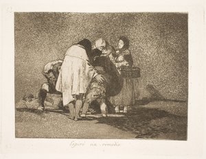 Kendisine yardım edemeden öldü (53) by Francisco de Goya