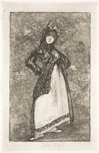 Şeytanların arka planına karşı Maja by Francisco de Goya