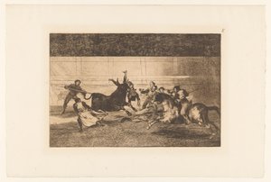 Boğa boynuzuna çakılan adam Mort de Pepe Illo Boğa Güreşi (dizi başlığı) La Taureaumachie (dizi adı) La Tauromaquia (dizi adı) by Francisco de Goya