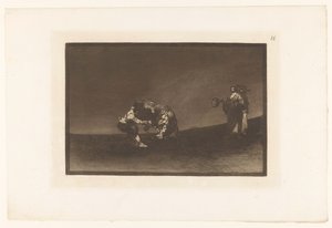 Martincho bir boğayı boynuzundan tutuyor El mismo vuelca un toro en la plaza de Madrid Boğa Güreşi (dizi başlığı) La Taureaumachie (dizi adı) La Tauromaquia (dizi adı) by Francisco de Goya