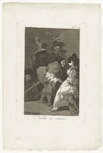 kimse kendini bilmez Nadie se conoce (nesnedeki başlık) Los Caprichos (dizi adı) by Francisco de Goya