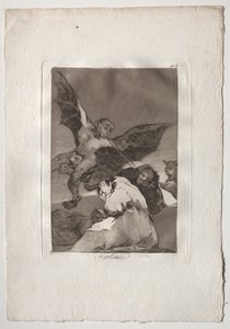 Ochenta Caprichos: Masal Taşıyıcılar-Rüzgar Patlamaları, 1793-1798. by Francisco de Goya