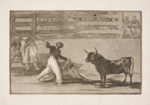 Zıpkınların veya banderillaların kökeni by Francisco de Goya