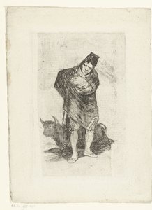 Eski boğa güreşçisi El embozado by Francisco de Goya