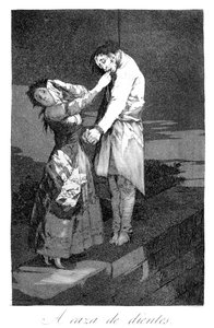 Diş avı, 1799 by Francisco de Goya