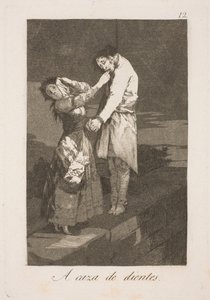 diş aranırken by Francisco de Goya