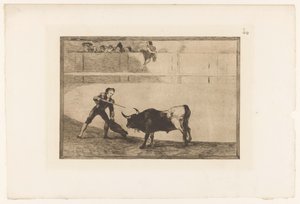 Pedro Romera Martínez en üst düzeyde Pedro Romero ayakta duran bir boğayı öldürüyor Stierengevechten (dizi adı) La Taureamachie (dizi adı) Boğa Güreşi (dizi başlığı) by Francisco de Goya