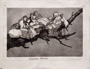 Los Disparates Follies dizisinden Saçma Delilik, 1815-1819 by Francisco de Goya