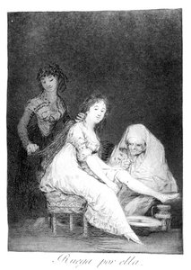 Onun için dua ediyor, 1799 by Francisco de Goya