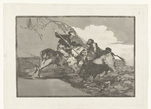 Stierenjacht te paard Eski İspanyollar tarlada at sırtında boğaları nasıl avlardı? Stierenvechten (dizi adı) Boğa Güreşi (dizi başlığı) by Francisco de Goya
