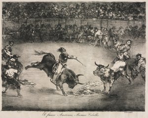 Bordo Boğaları: Ünlü Amerikalı Mariano Ceballos by Francisco de Goya